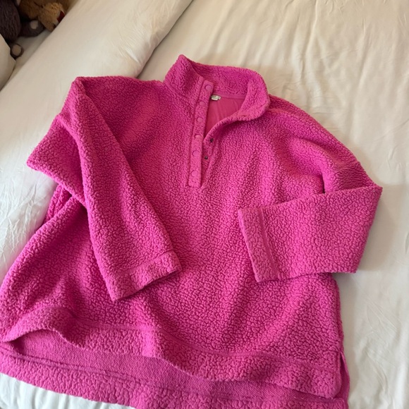 Pink Sherpa Snap Quarter sweater - Picture 6 of 8
